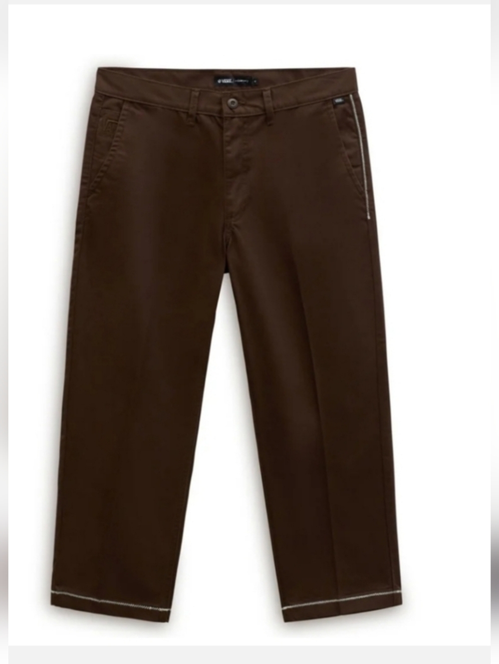 Vans Mikey February Authentic Relaxed Fit Cropped Chino Pants Mens Size 36 Brown